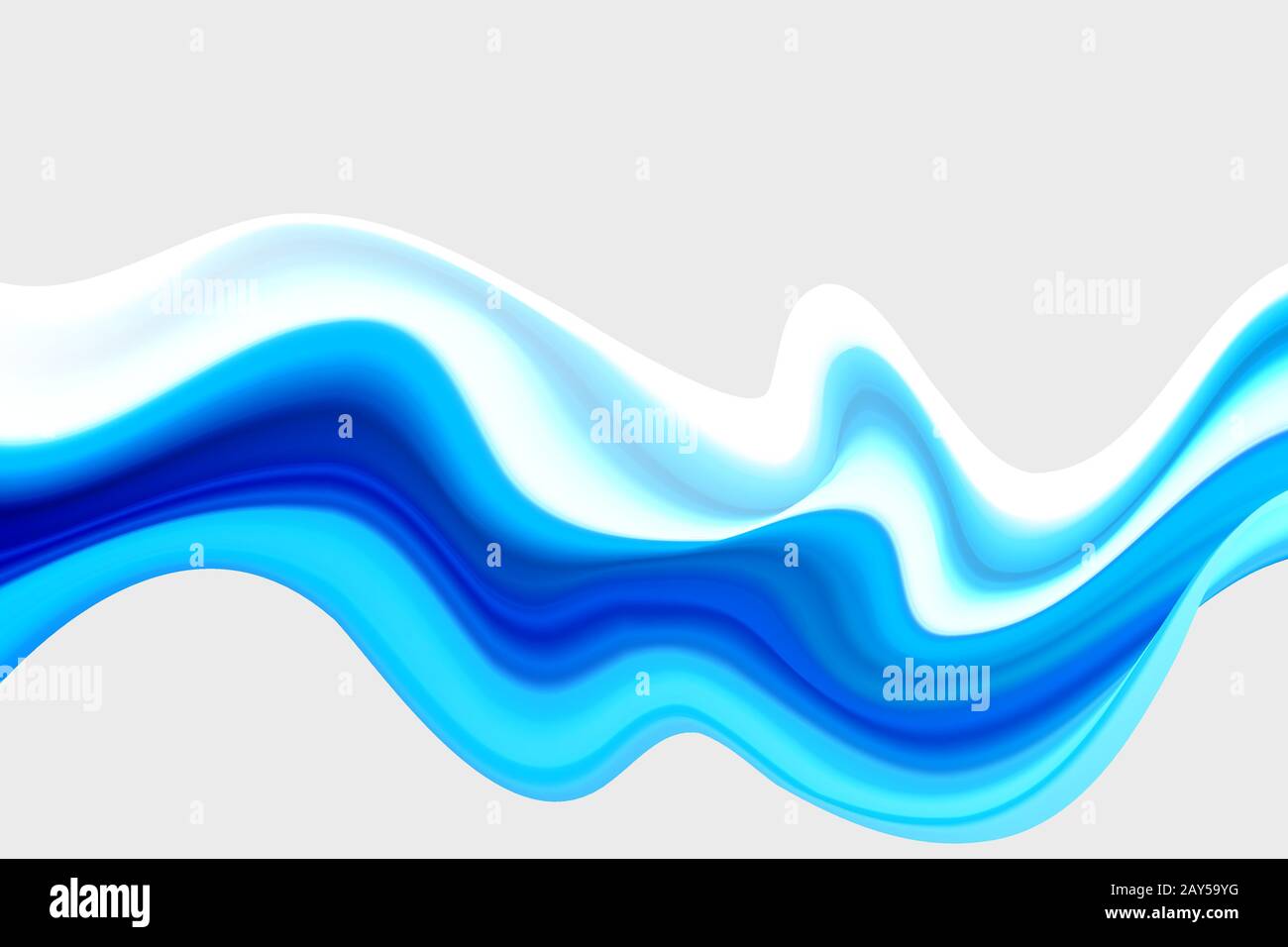 Blue wave acrylic paint Wavy paint drips vector background waves Stock Vector