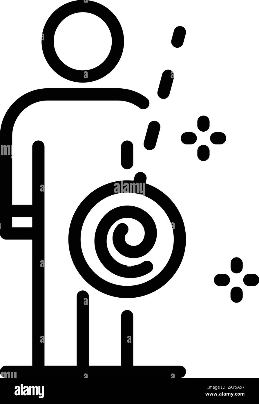 Hypnosis procedure icon, outline style Stock Vector