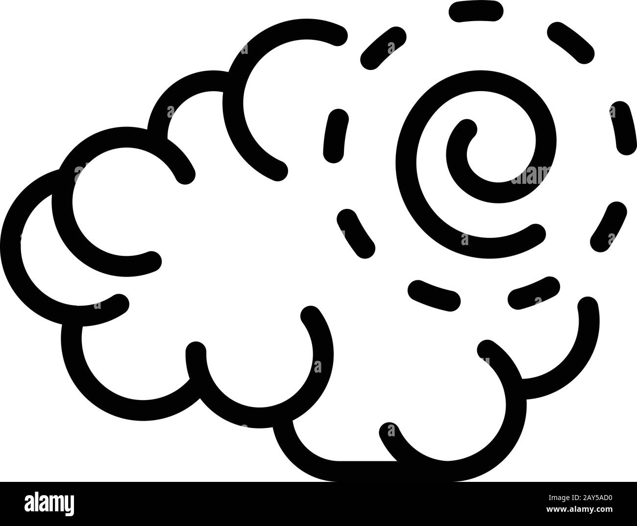 Cloud hypnosis icon, outline style Stock Vector