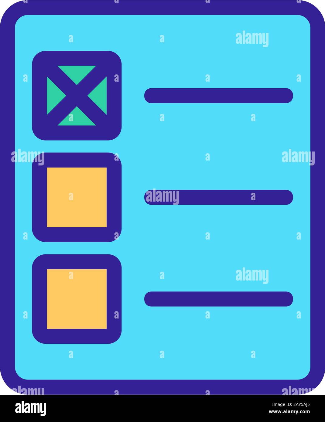 Checkbox icon vector. Isolated contour symbol illustration Stock Vector ...