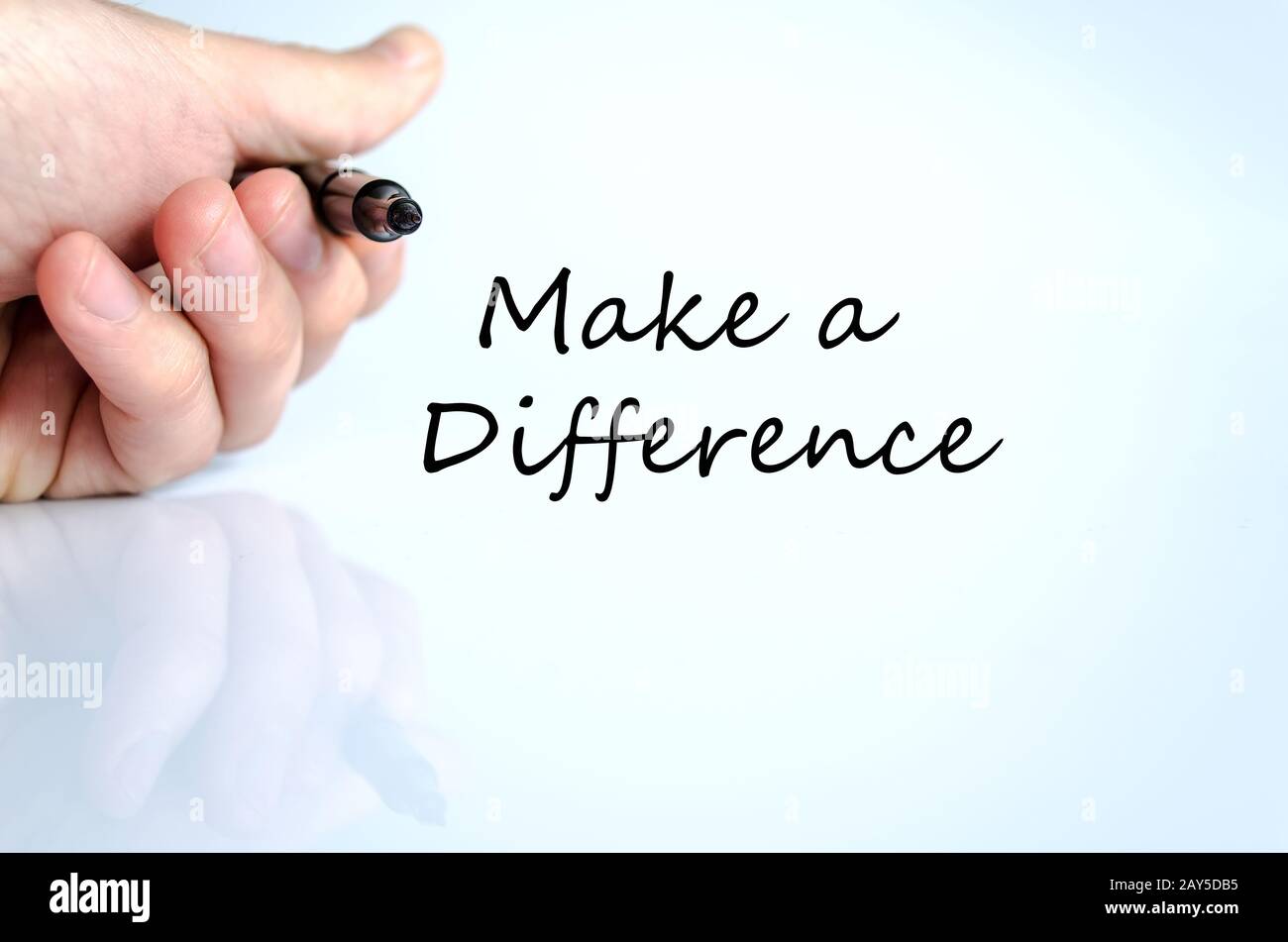 Make a difference text concept Stock Photo