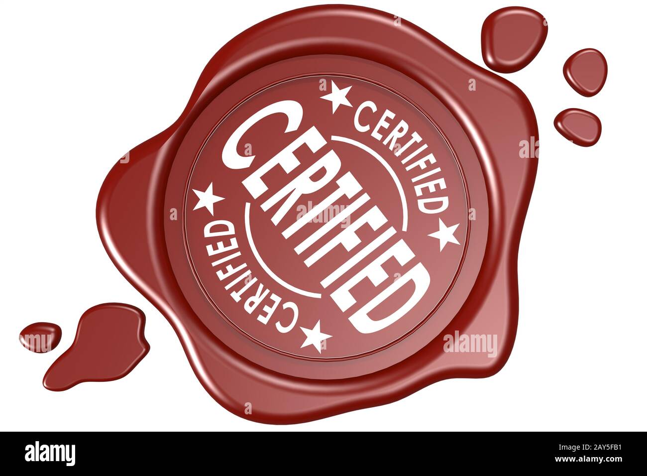 Certified label seal isolated Stock Photo Alamy