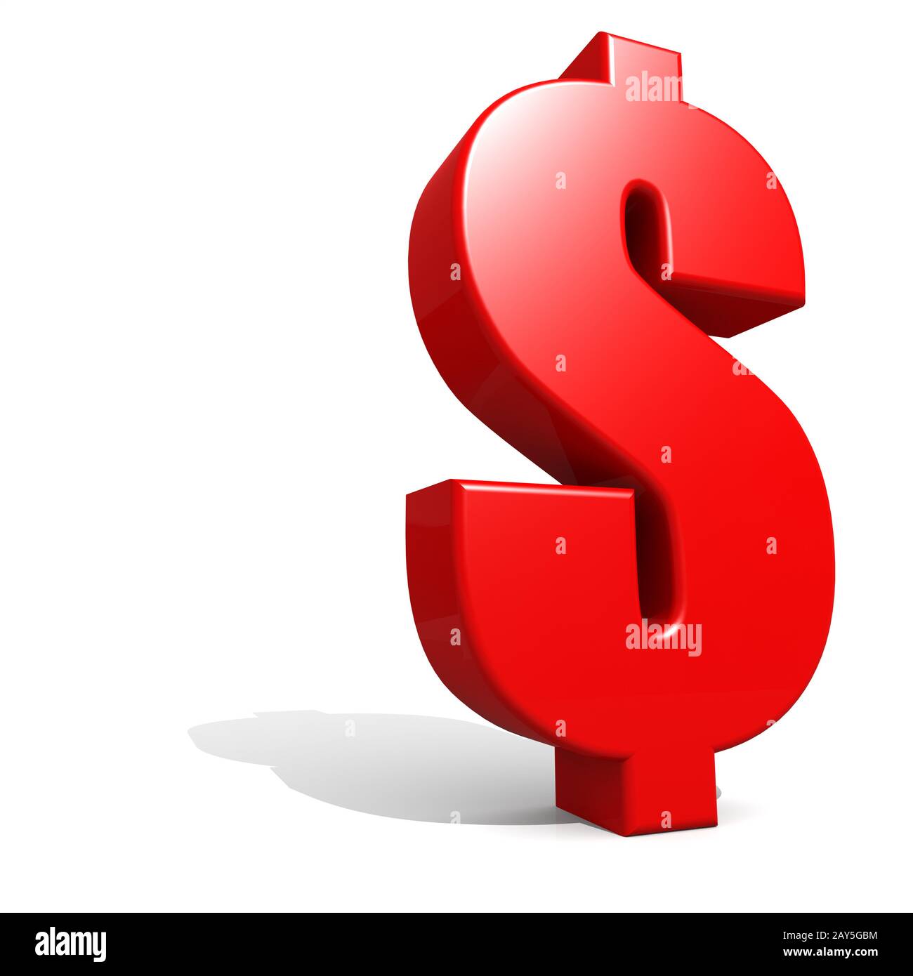 Red dollar sign Stock Photo
