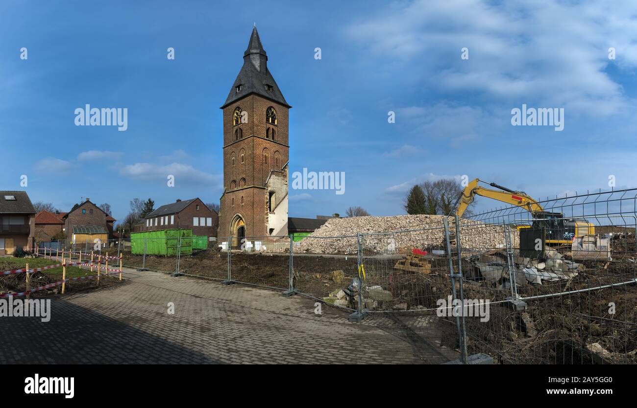 Demolished church Stock Photo