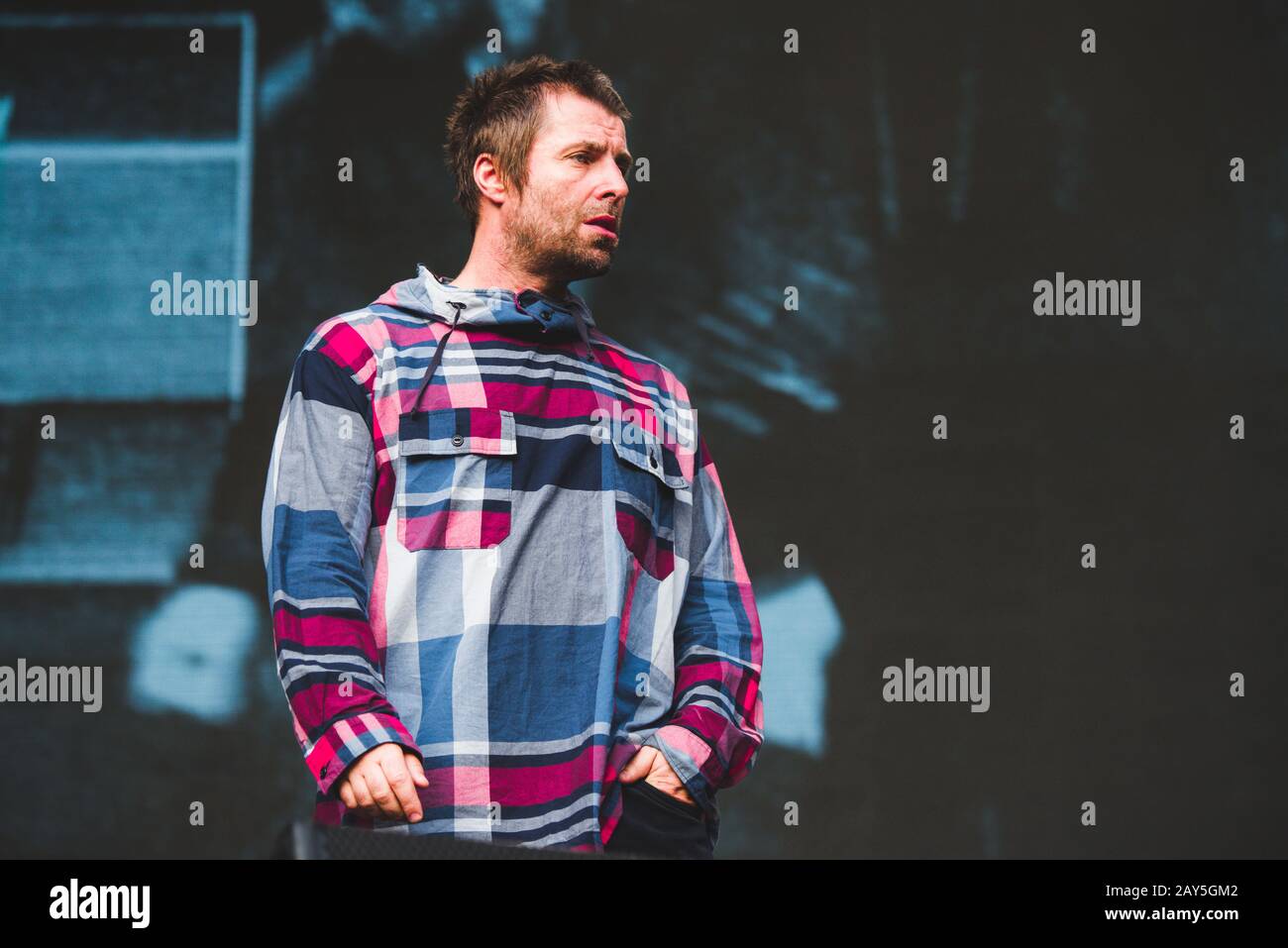 Liam Gallagher live in Locarno Switzerland 2019 Stock Photo