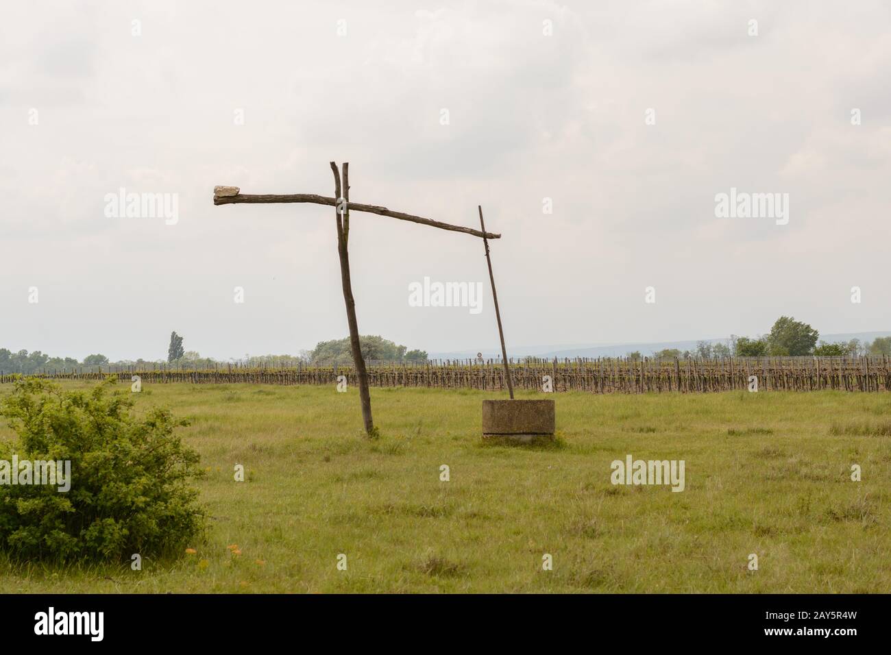 historical well worth seeing in Burgenland - Austria Stock Photo