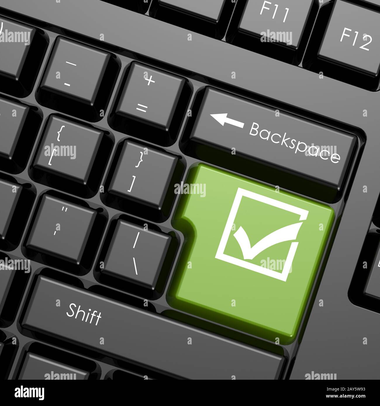 Check mark keyboard hi res stock photography and images alamy