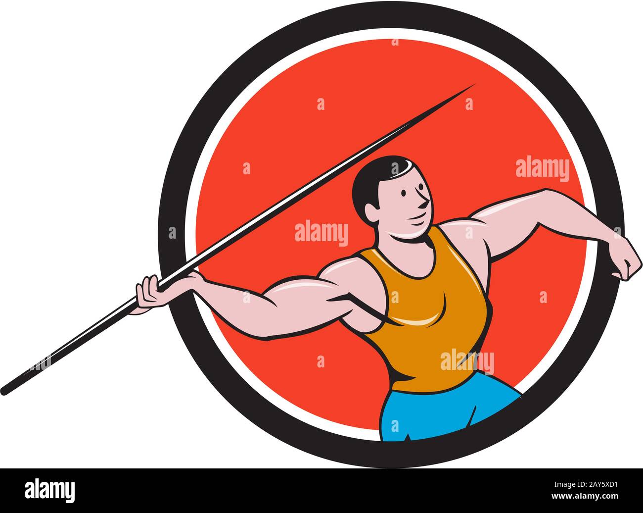 Javelin Throw Track and Field Circle Cartoon Stock Photo Alamy