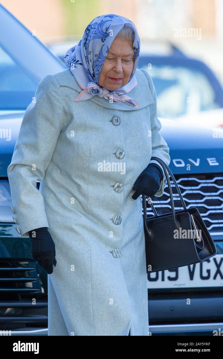 Picture dated February 11th shows the Queen arriving at King’s Lynn