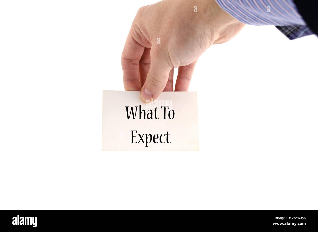 What to expect text concept Stock Photo - Alamy