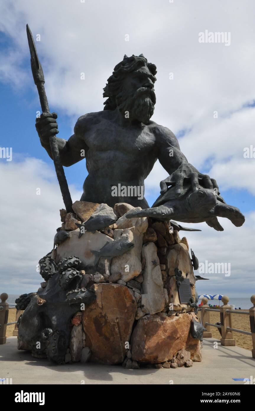 King Neptune Statue at the entrance of Neptune Park on the Virginia