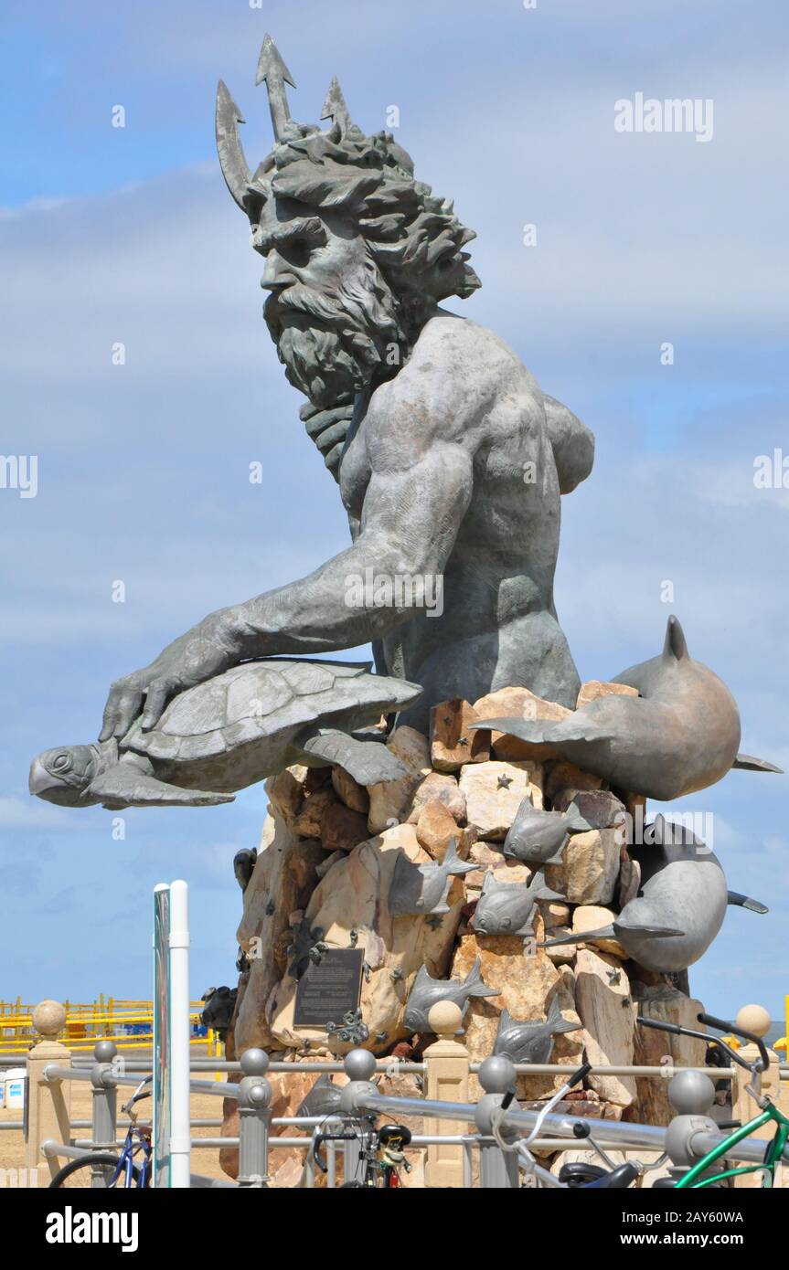 King Neptune Statue at the entrance of Neptune Park on the Virginia