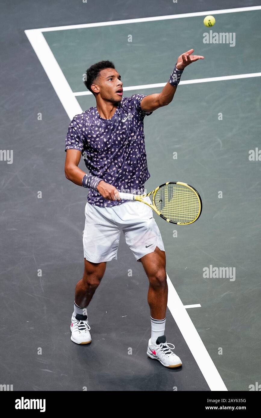 ROTTERDAM, ABN AMRO World Tennis Tournament, 14-02-2020, Ahoy Rotterdam, Felix Auger-Aliassime (CAN) wins and is through to the semi-final Credit Pro Shots/Alamy Live News Stock Photo