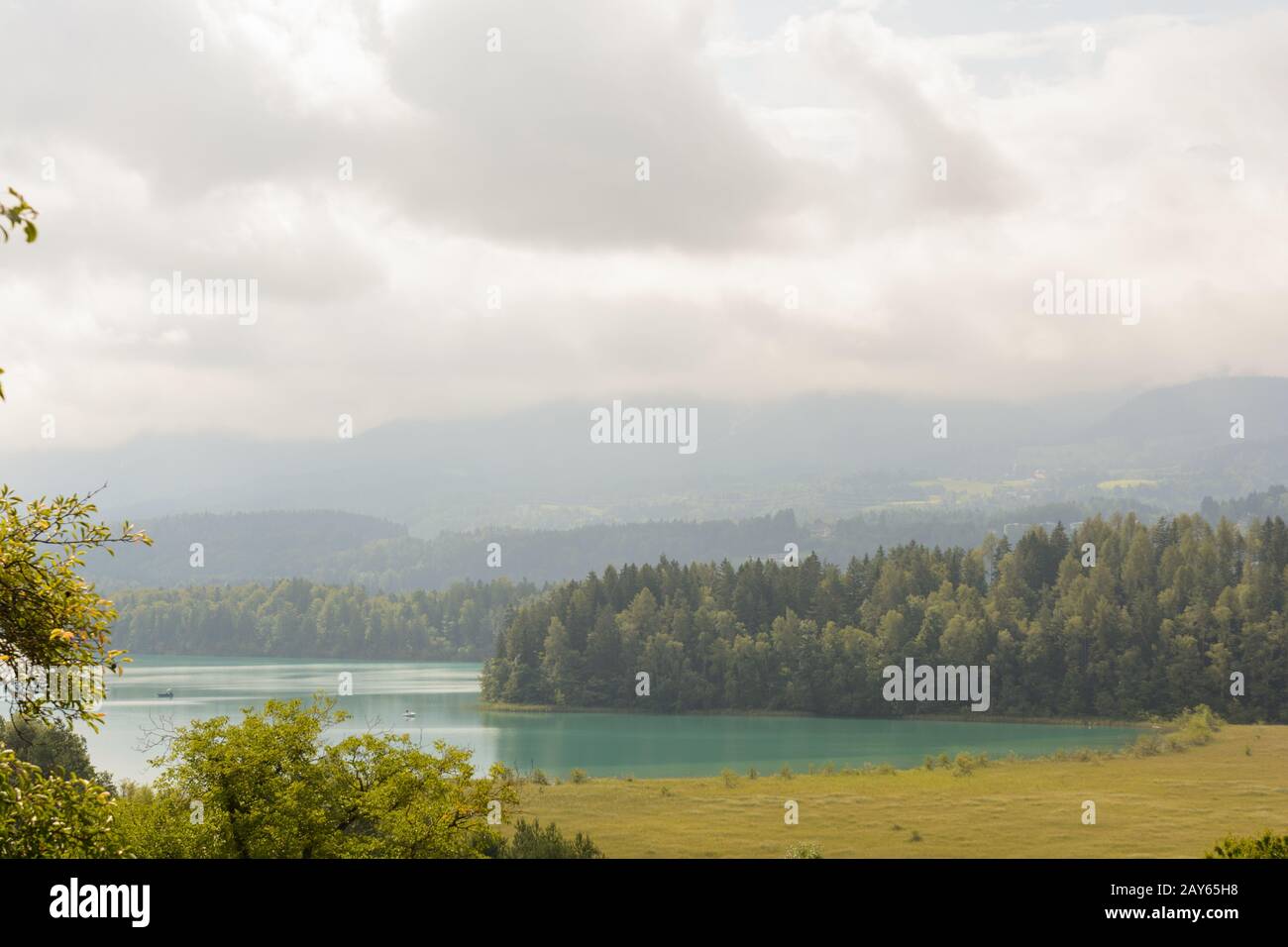 Lake Faaker See tourist region in Carinthia - Austria Stock Photo