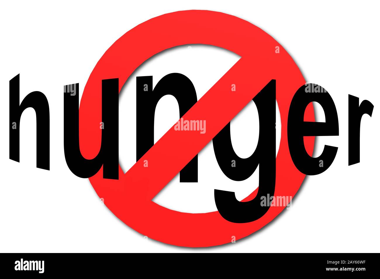 Stop hunger sign in red Stock Photo Alamy