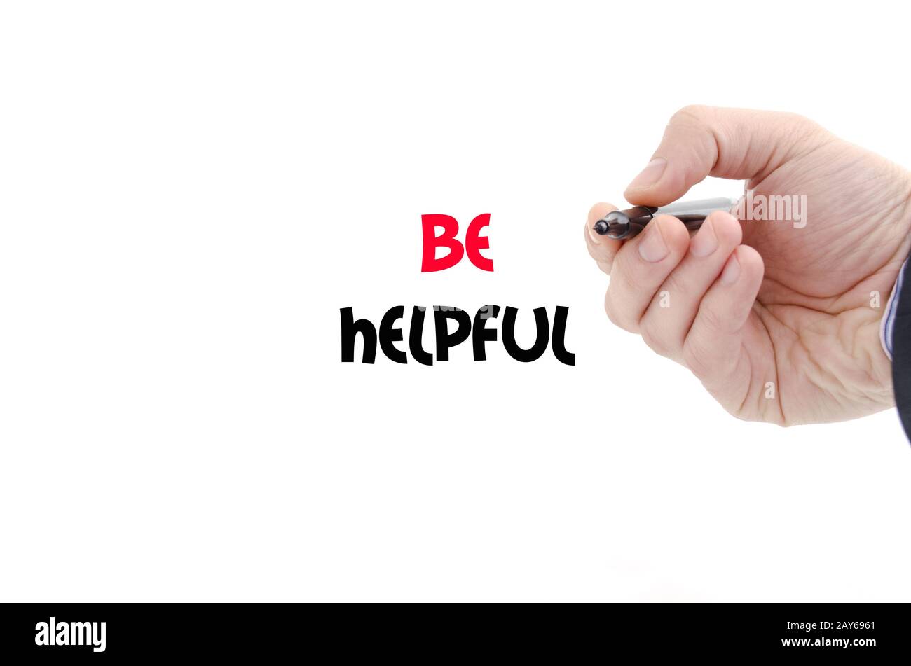 Be helpful text concept Stock Photo - Alamy