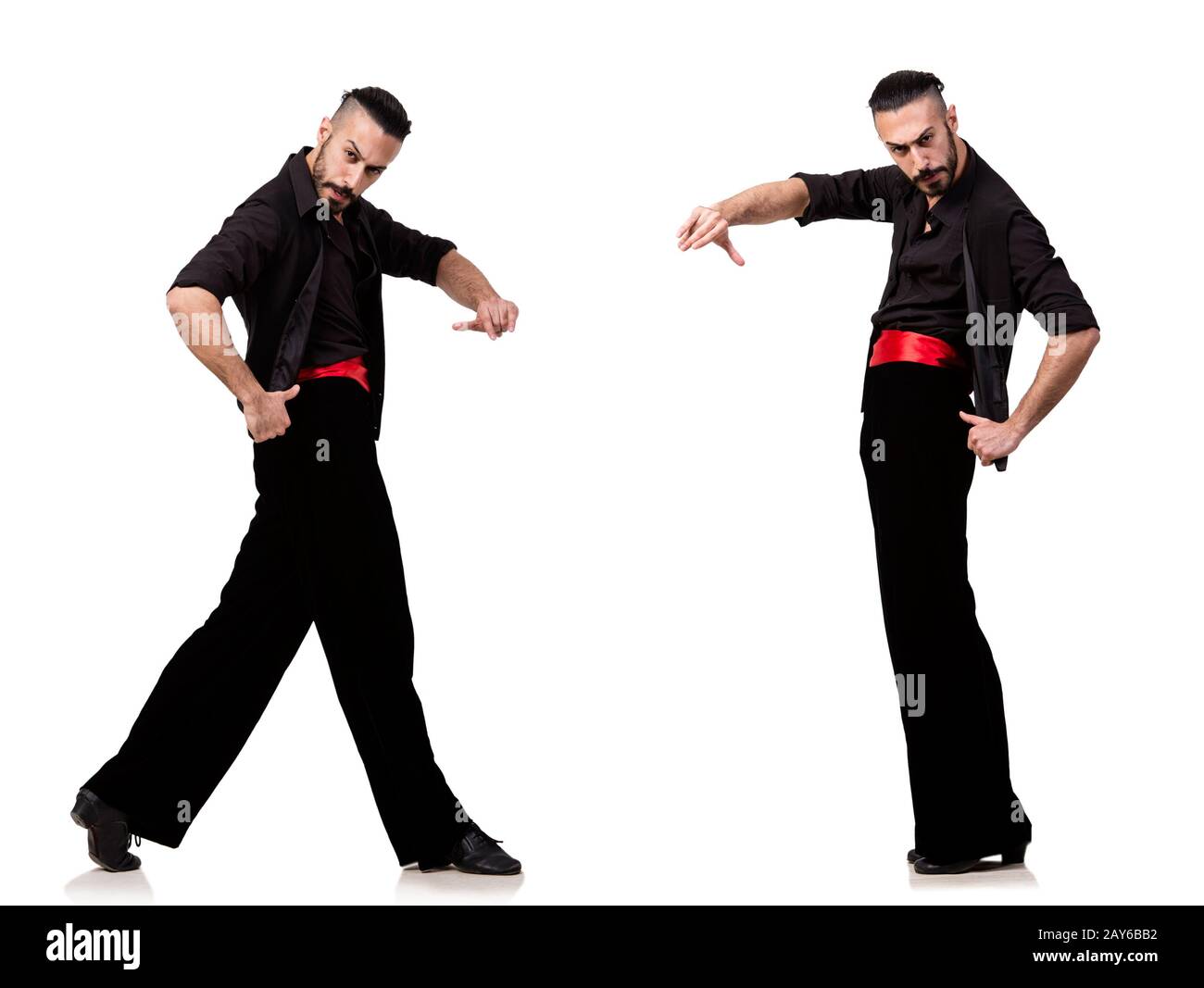 Spanish dancer in various poses on white Stock Photo Alamy