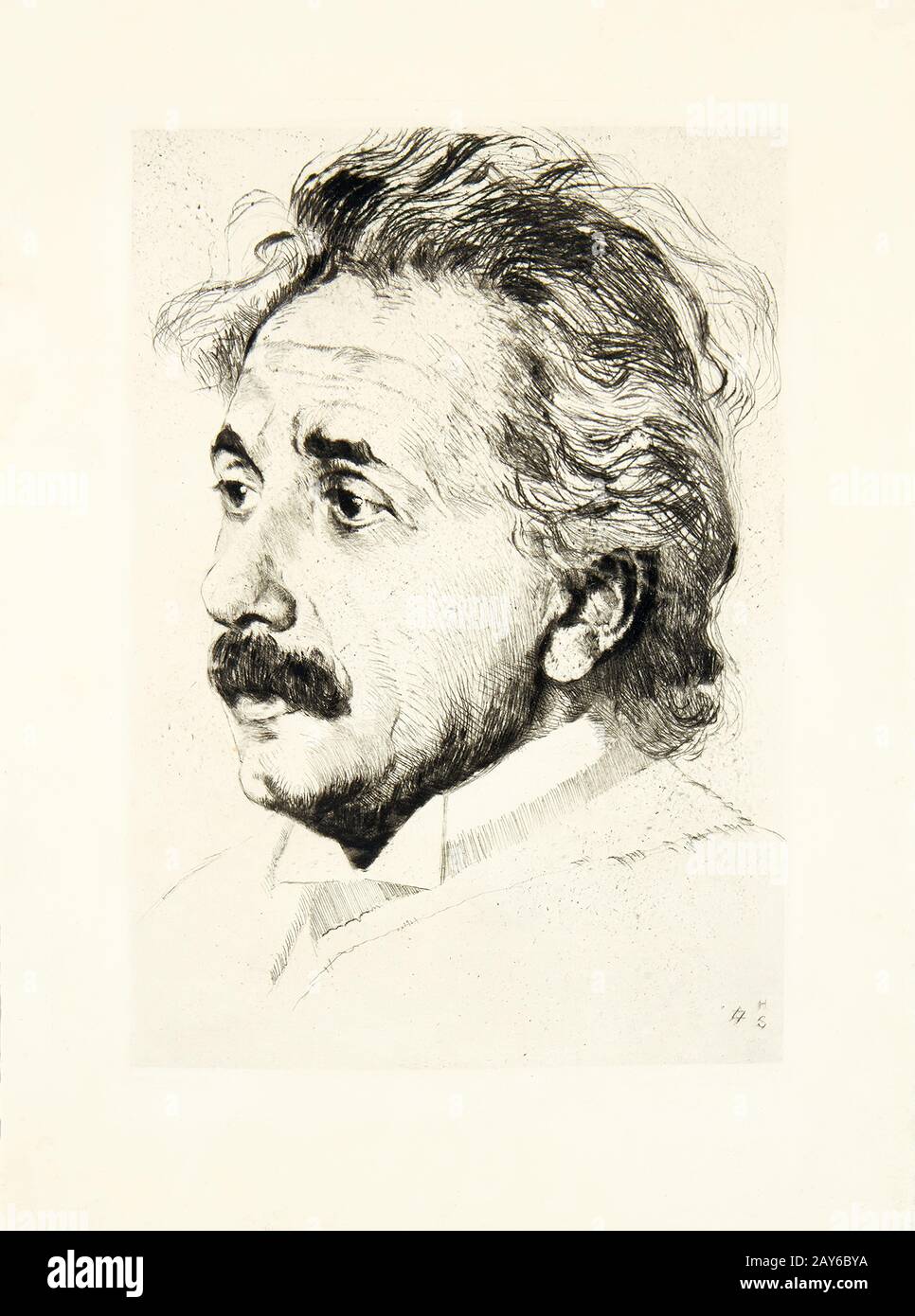 Portrait of Albert Einstein Stock Photo