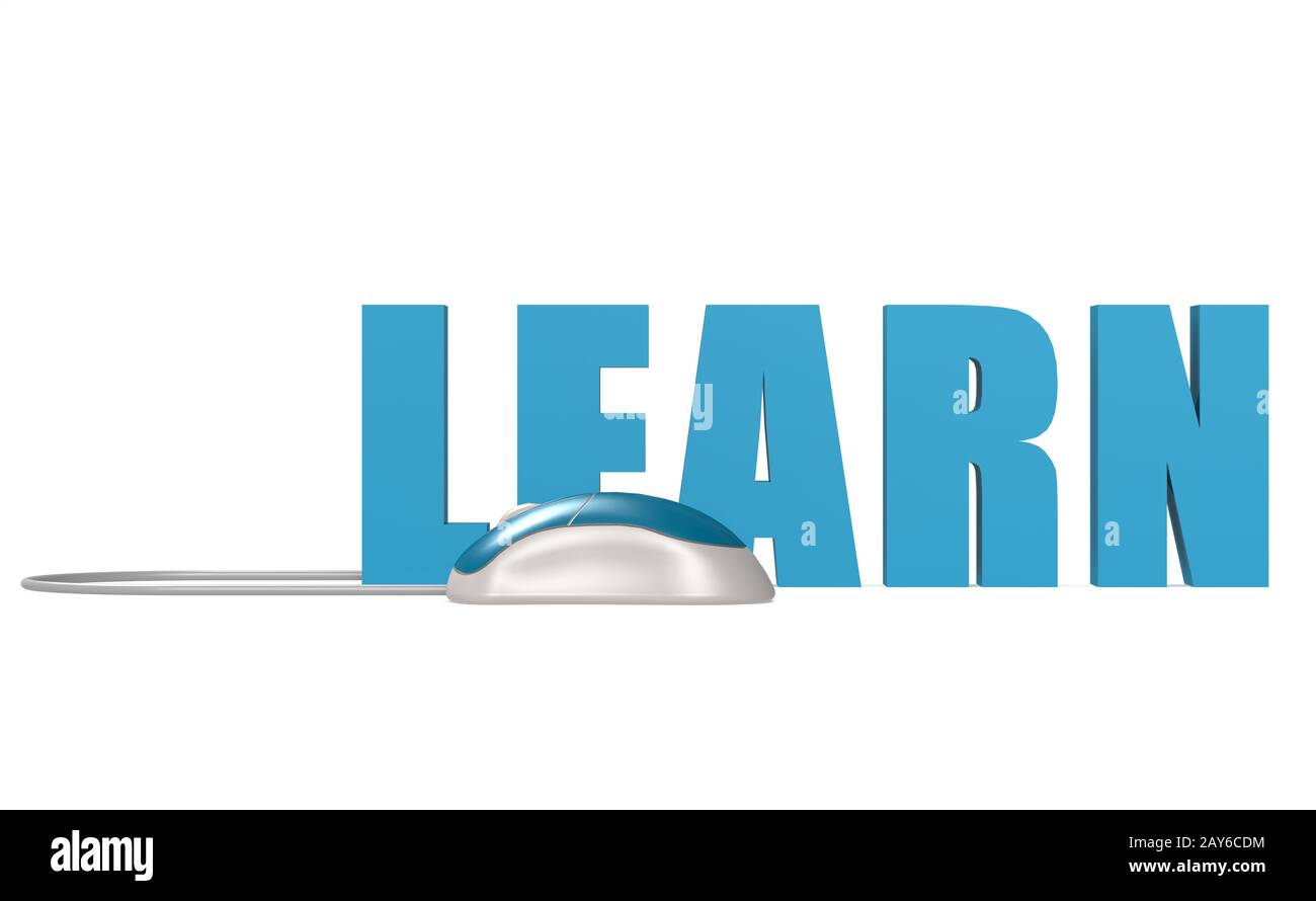Learn word isolated Stock Photo - Alamy