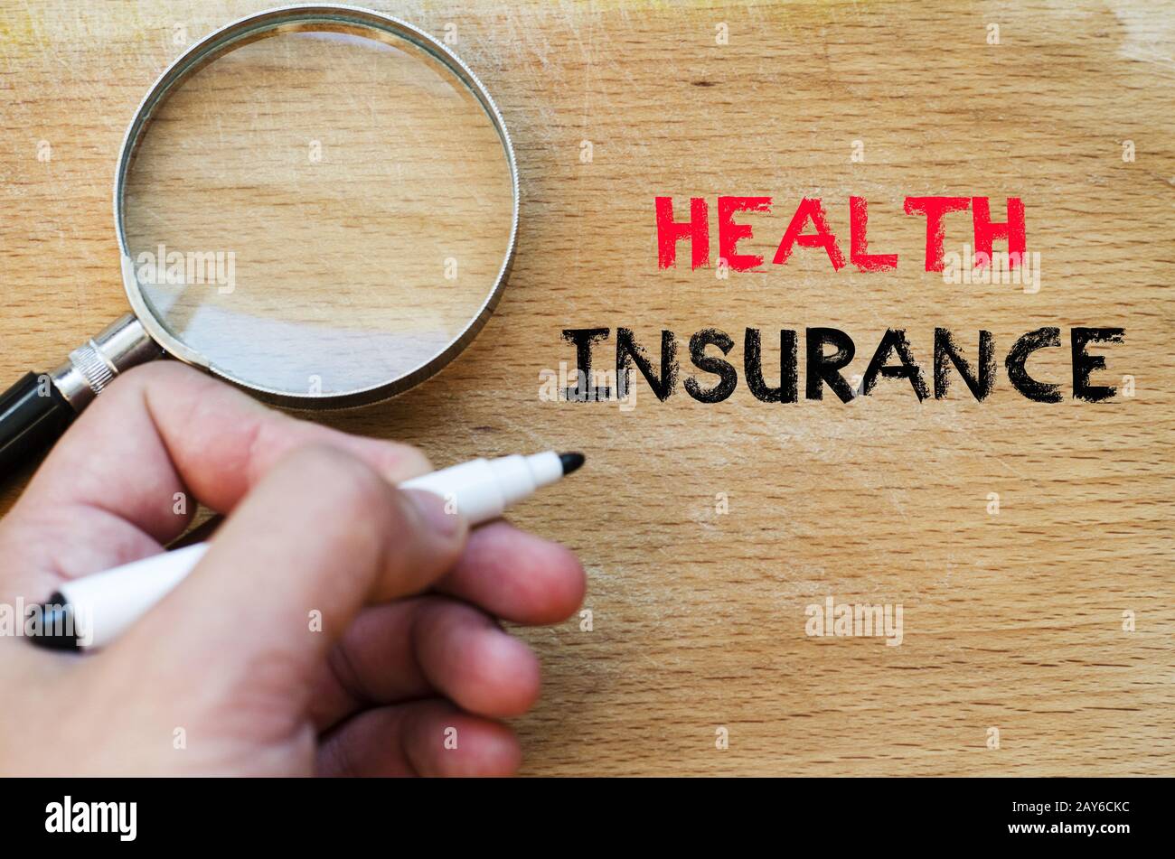 Health insurance text concept Stock Photo Alamy