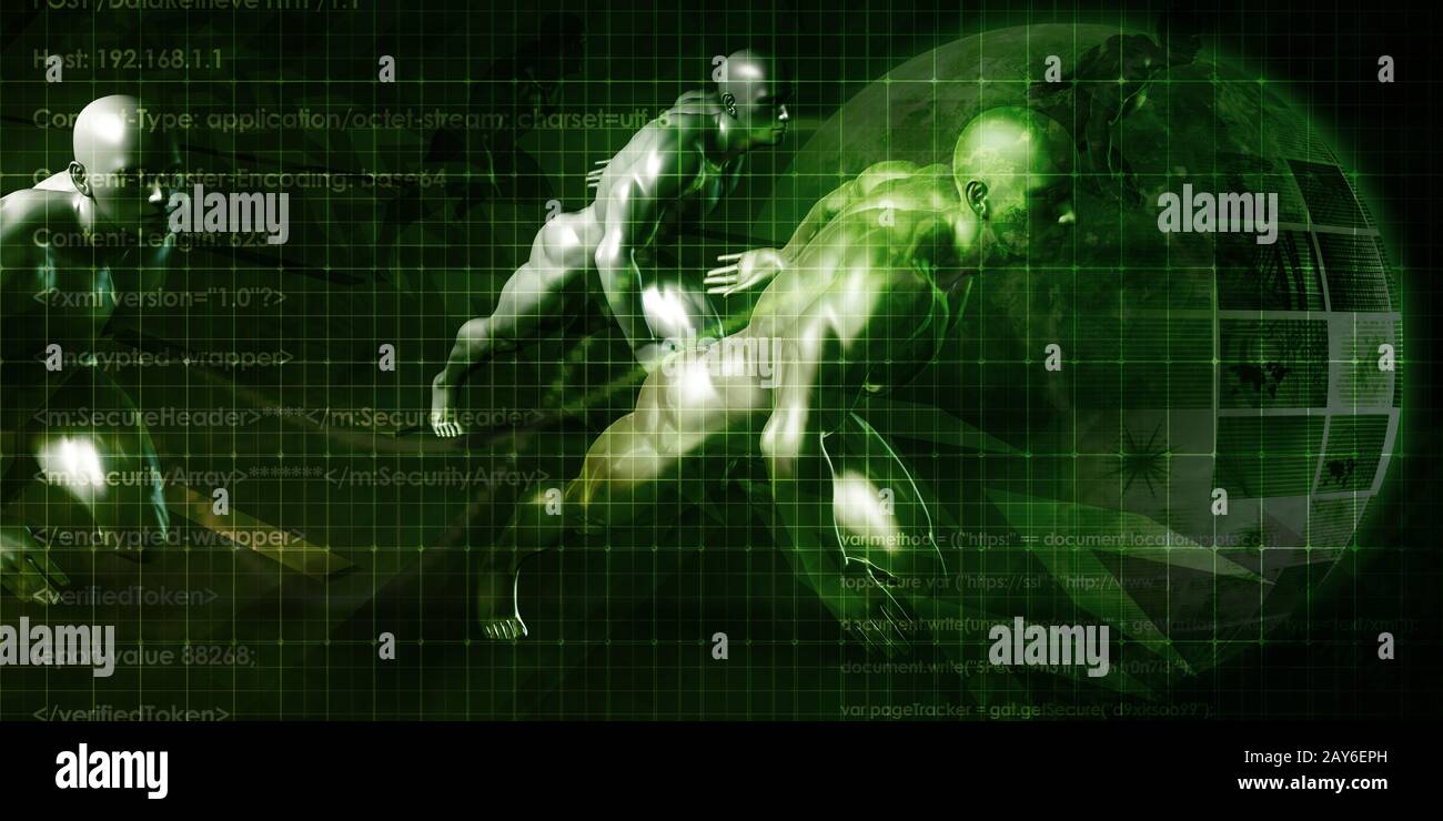 Tech Man Running Men Running on Technology Background Stock Photo - Alamy