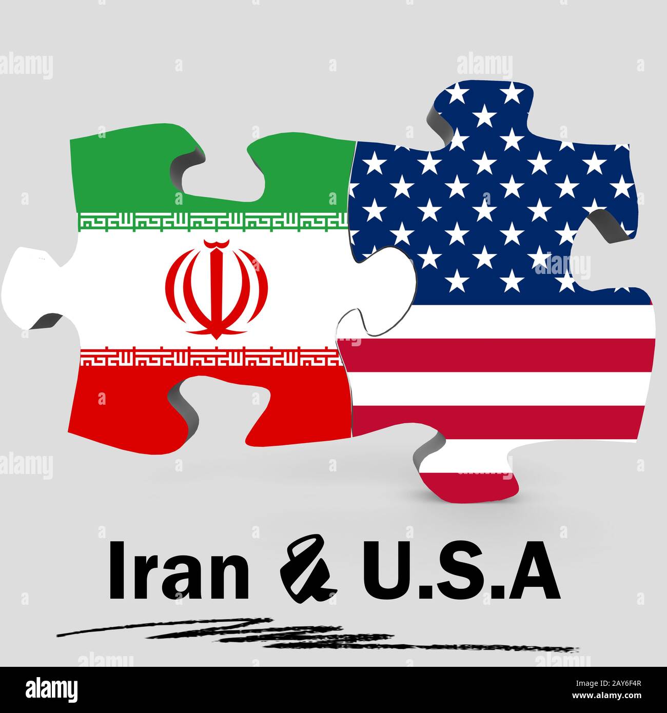 Iran and usa flags hires stock photography and images Alamy