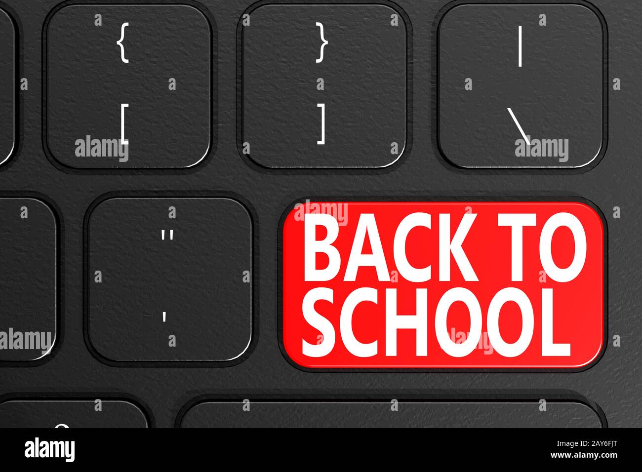 Back to School on black keyboard Stock Photo
