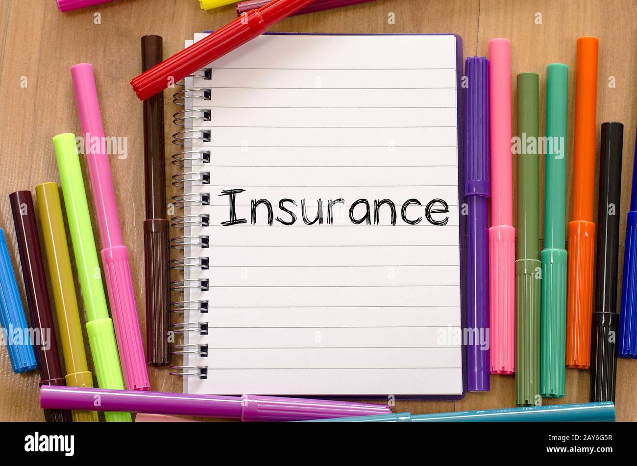 Insurance Note Text Box Insurance text concept Stock Photo - Alamy