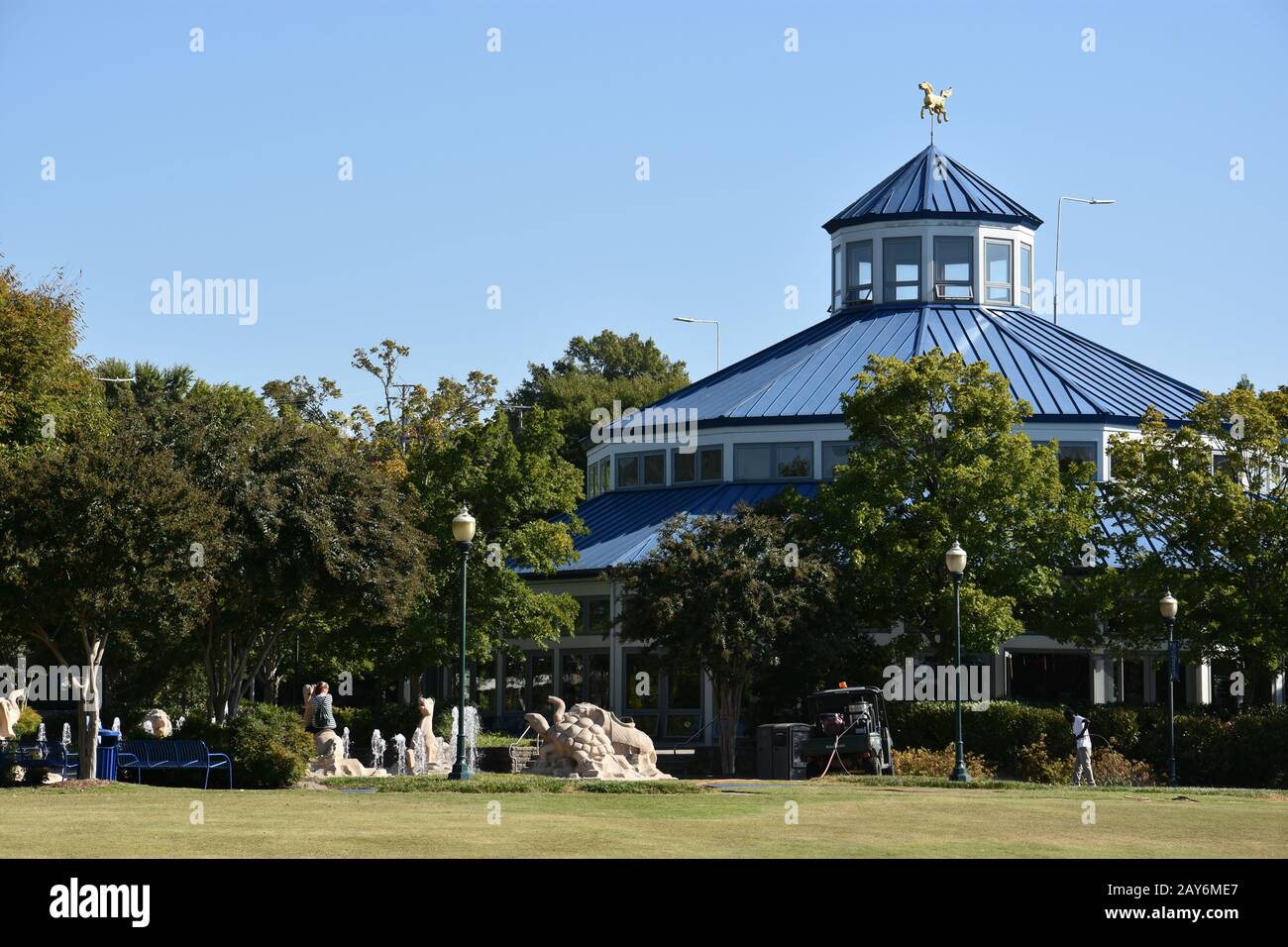 The 1894 Antique Carousel at Coolidge Park in Chattanooga, Tennessee