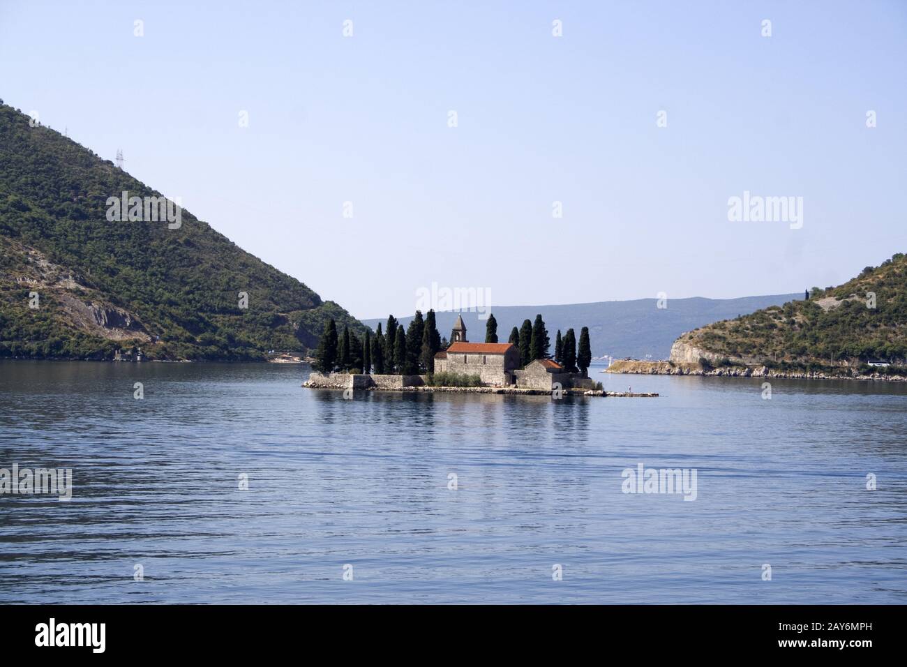 St. George Monastery, Perast, Bay of Kotor, Montenegro Stock Photo
