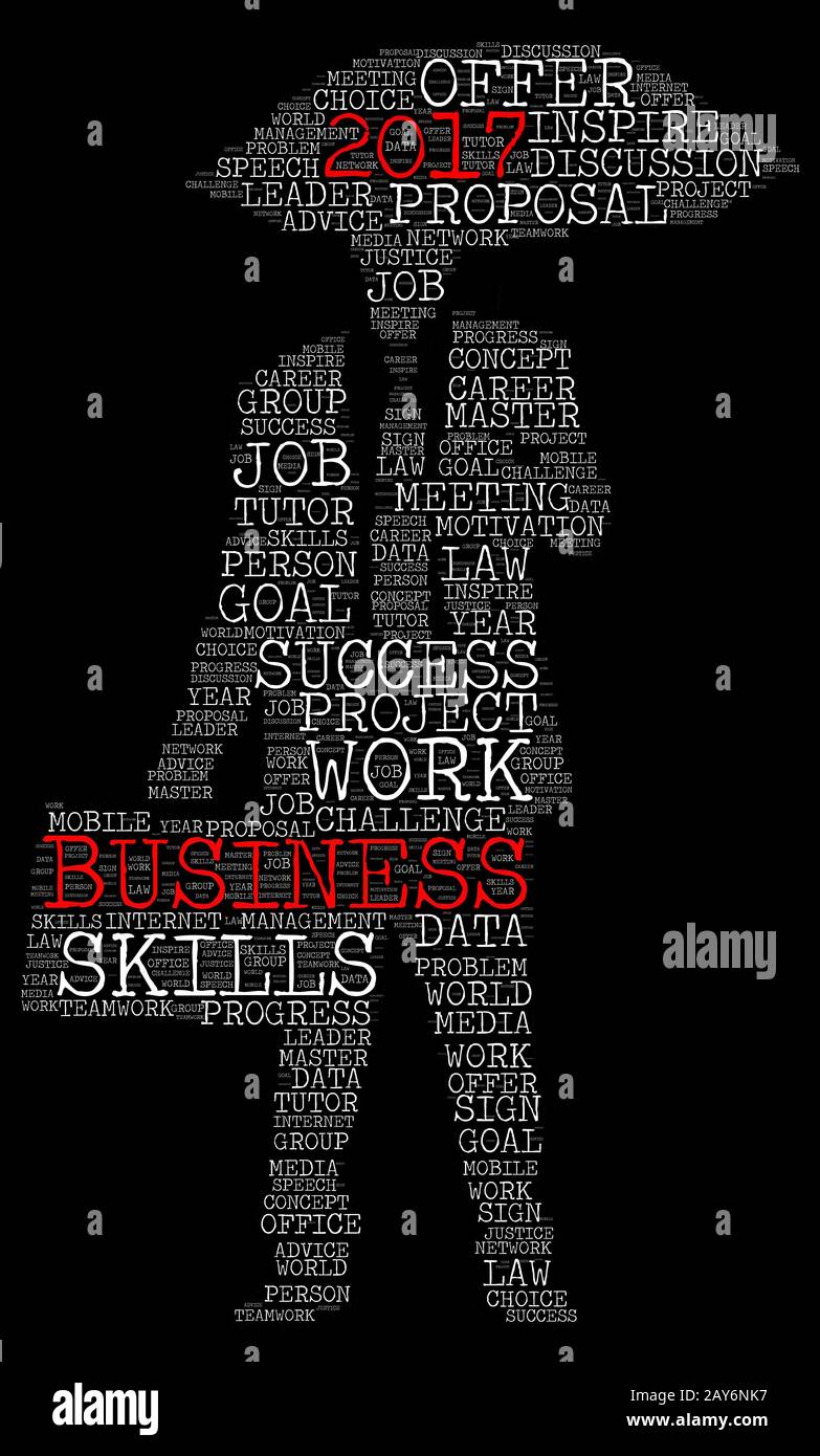Business 2017 word cloud concept hi-res stock photography and images ...