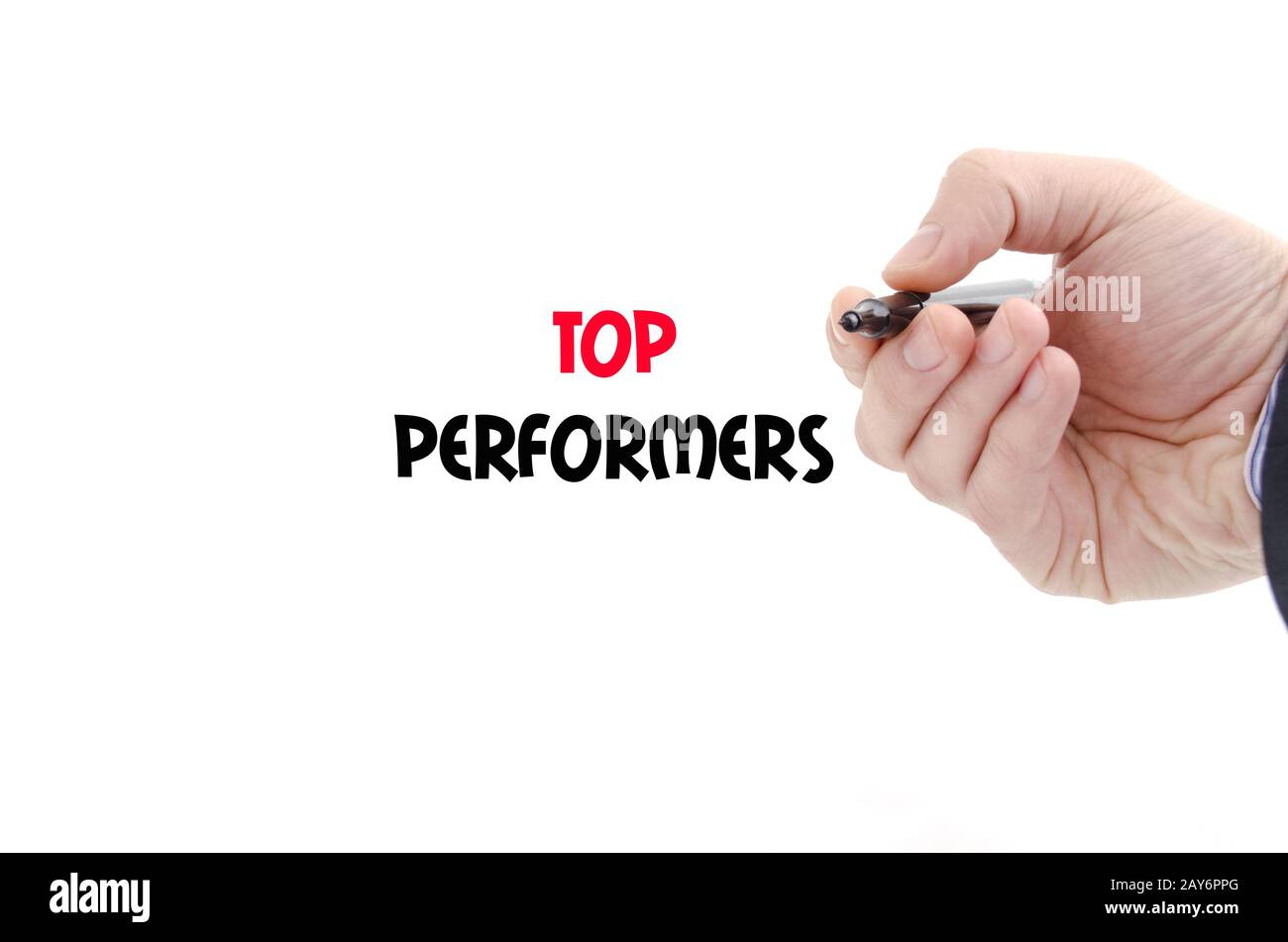 Top performers text concept Stock Photo