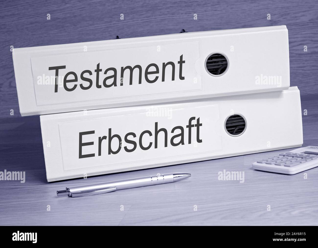 Testament and inheritance files Stock Photo