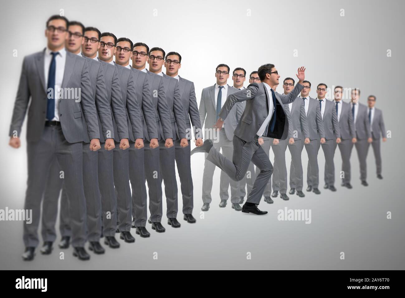 Standing out from the crown concept with businessman Stock Photo