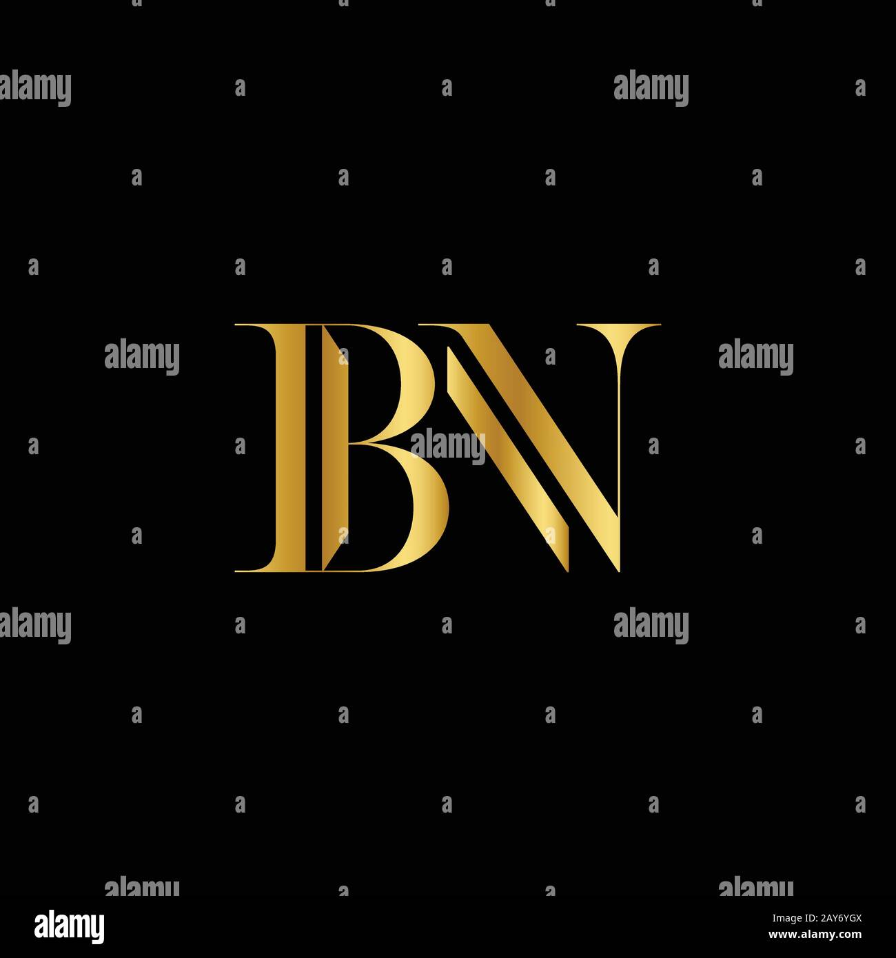 bn letter logo Stock Vector