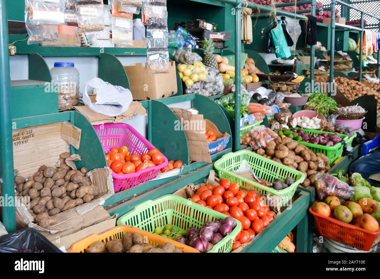 Display of fruits and vegetables Stock Photo Alamy
