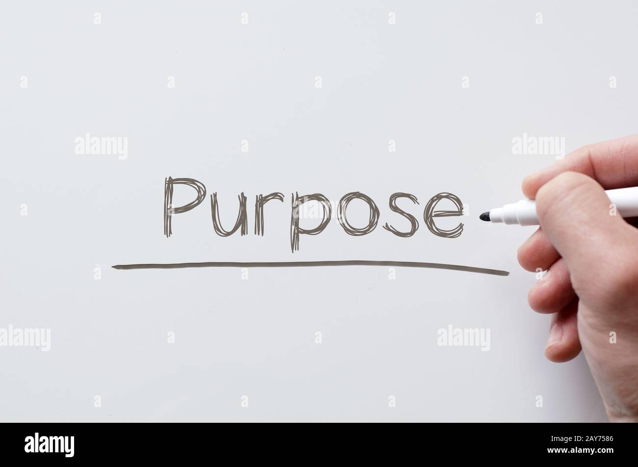 Purpose written on whiteboard Stock Photo Alamy