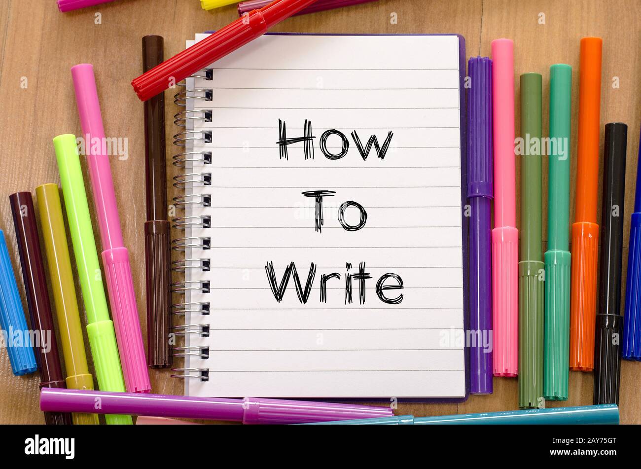 How to write text concept Stock Photo - Alamy