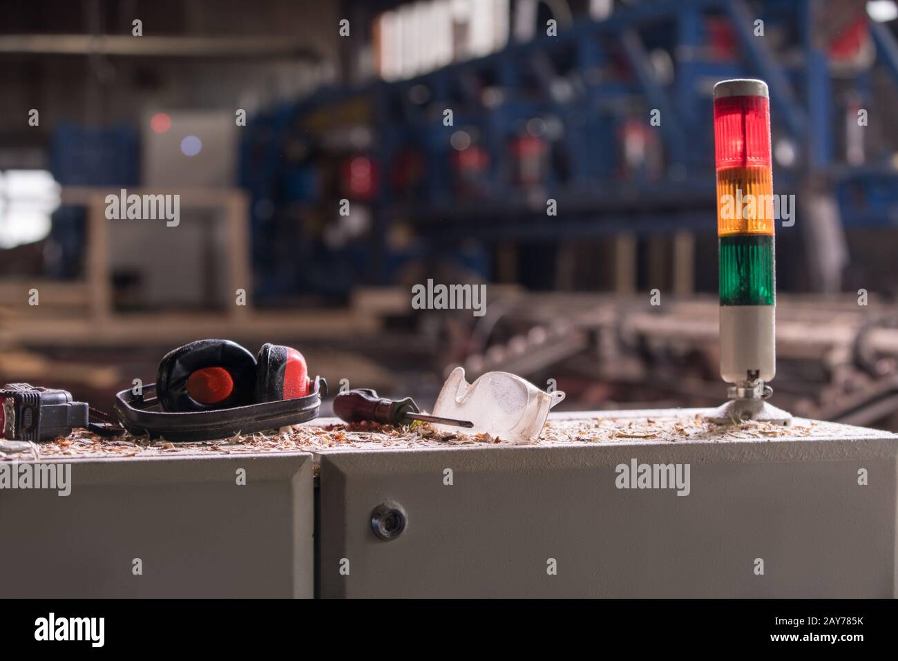 Lumber industry modern machinery and equipment Stock Photo Alamy