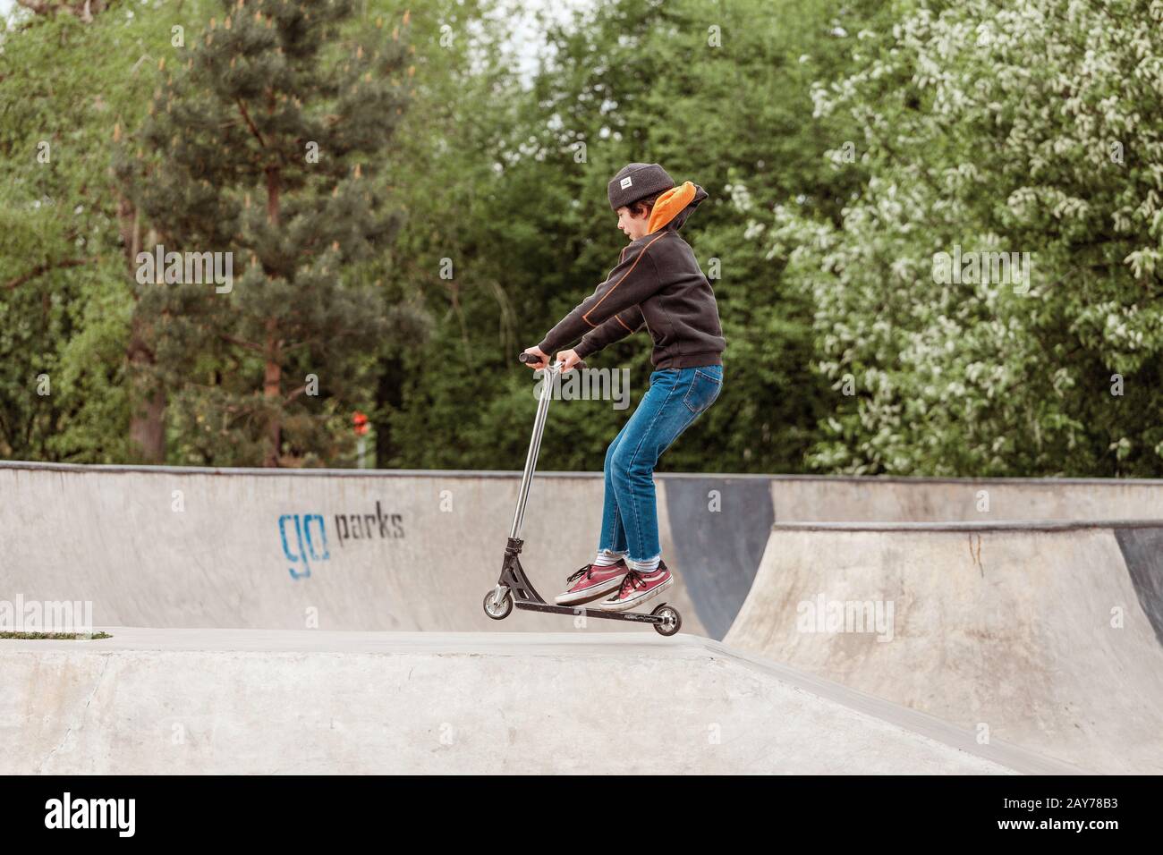 Scooter Jump Ramps High Resolution Stock Photography and Images - Alamy