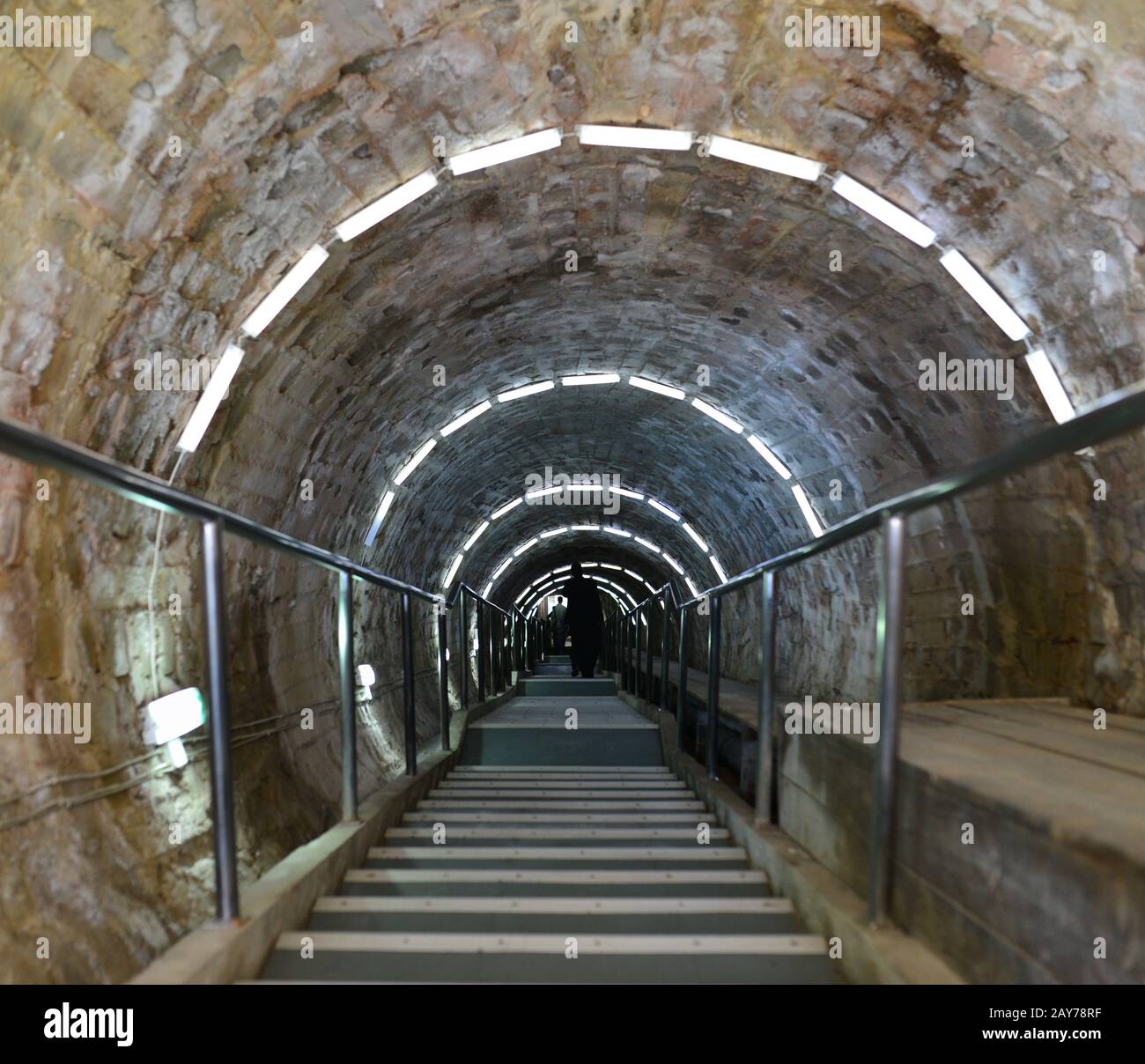 salt mine entrance tunnel Stock Photo