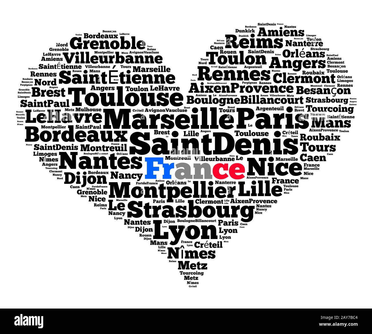 Localities in France Stock Photo