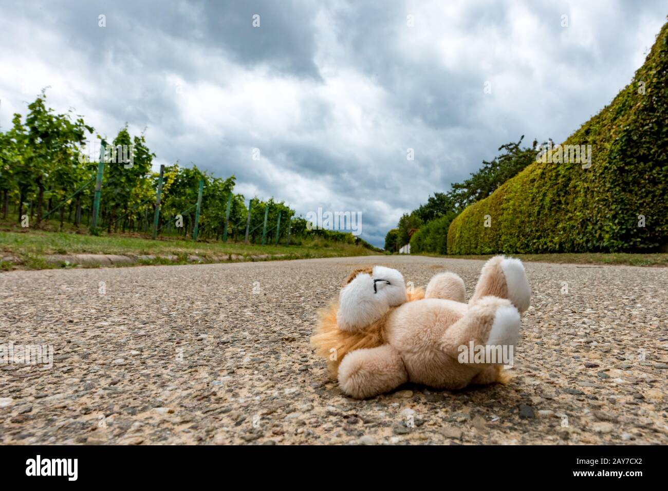 Children's toys are on the street Stock Photo