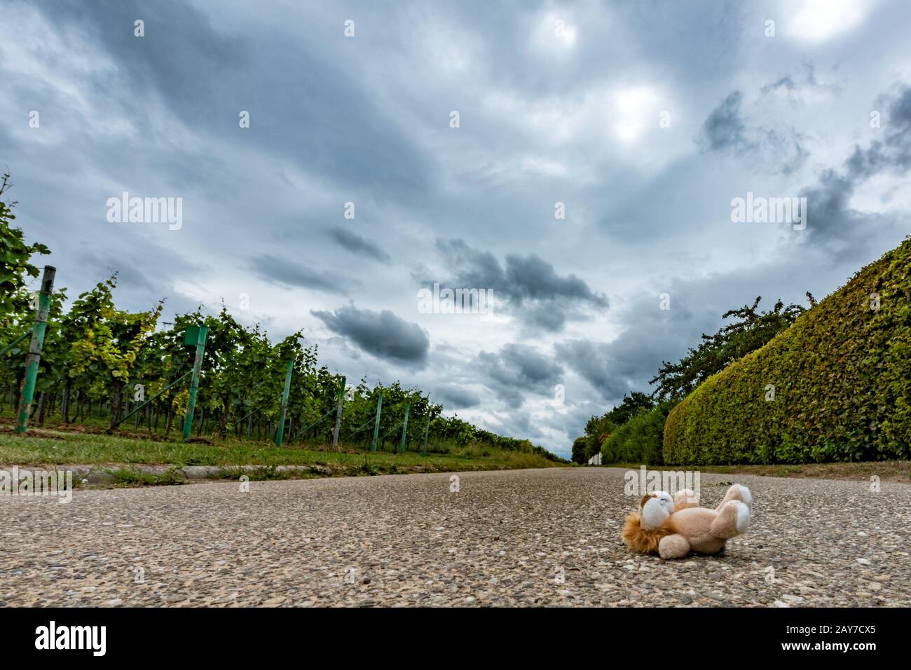 Children's toys are on the street Stock Photo