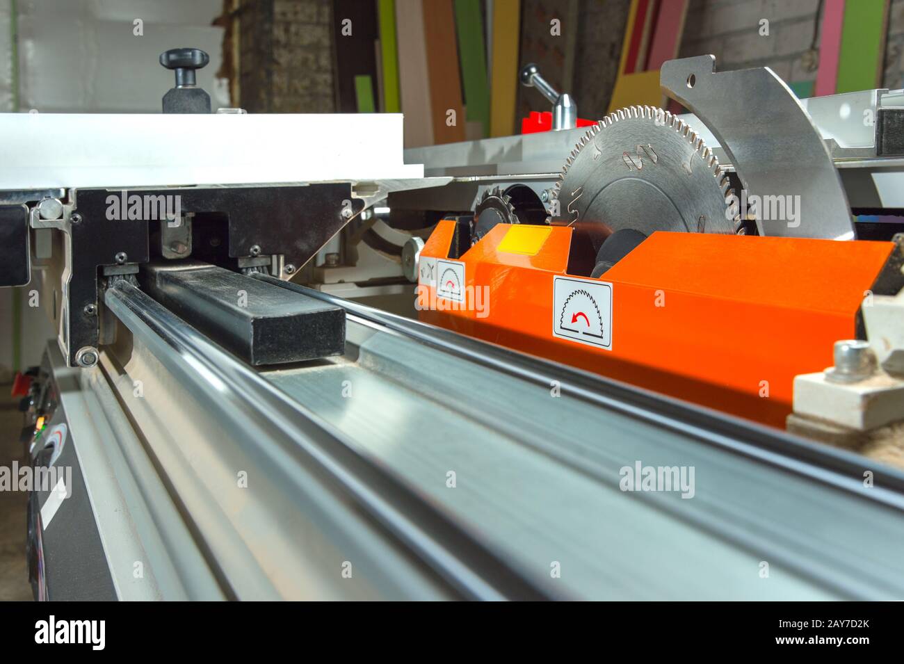 Professional circular saw cutting machine Stock Photo Alamy