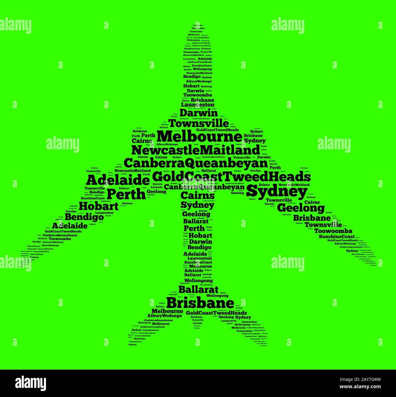 Largest cities in Australia Stock Photo - Alamy