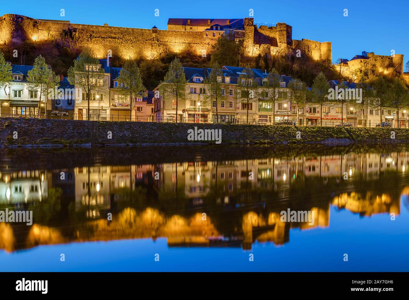 BOUILLON, BELGIUM APRIL 19, 2017 Village and Castle on April 19