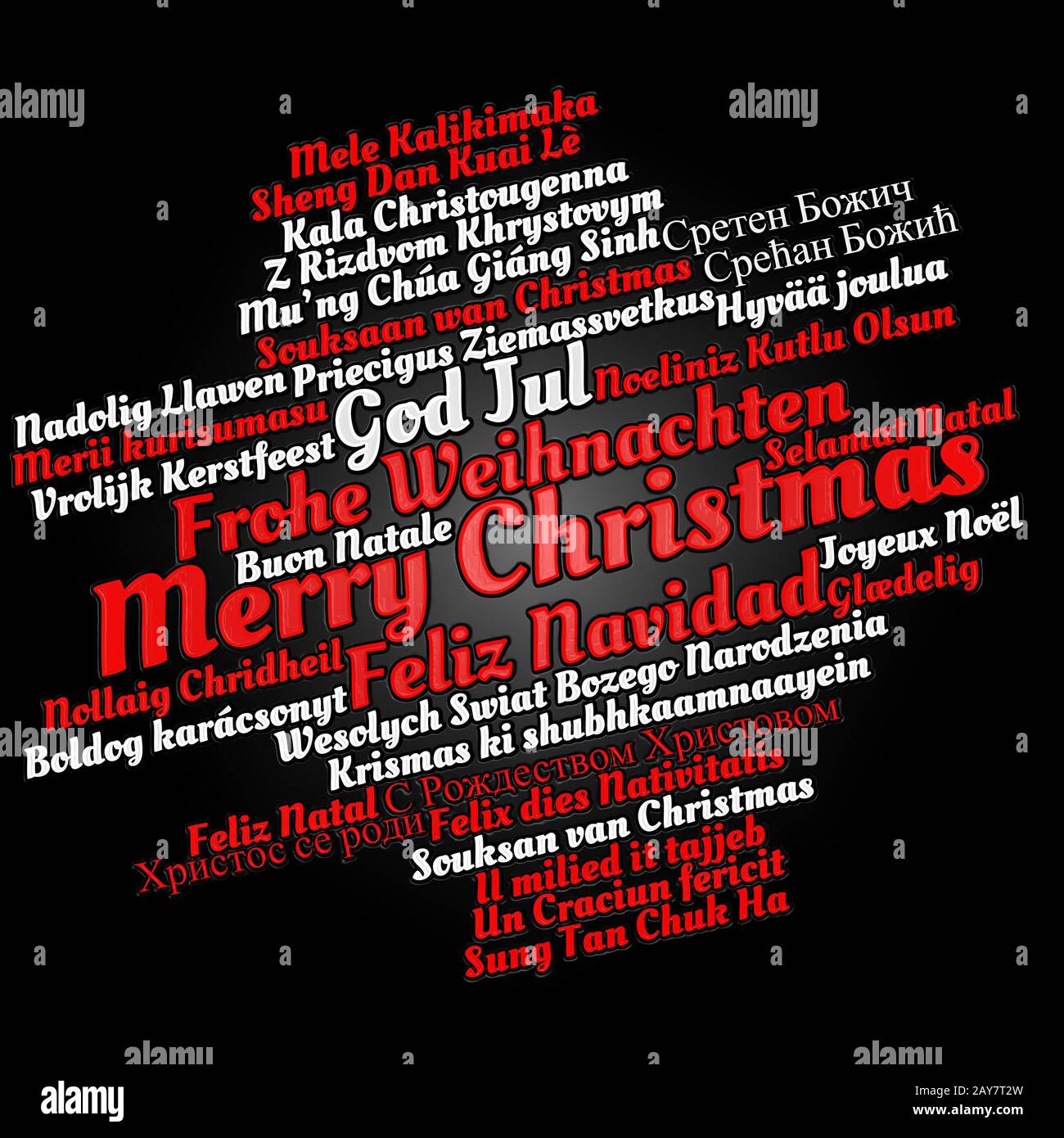 Merry Christmas in different languages Stock Photo Alamy