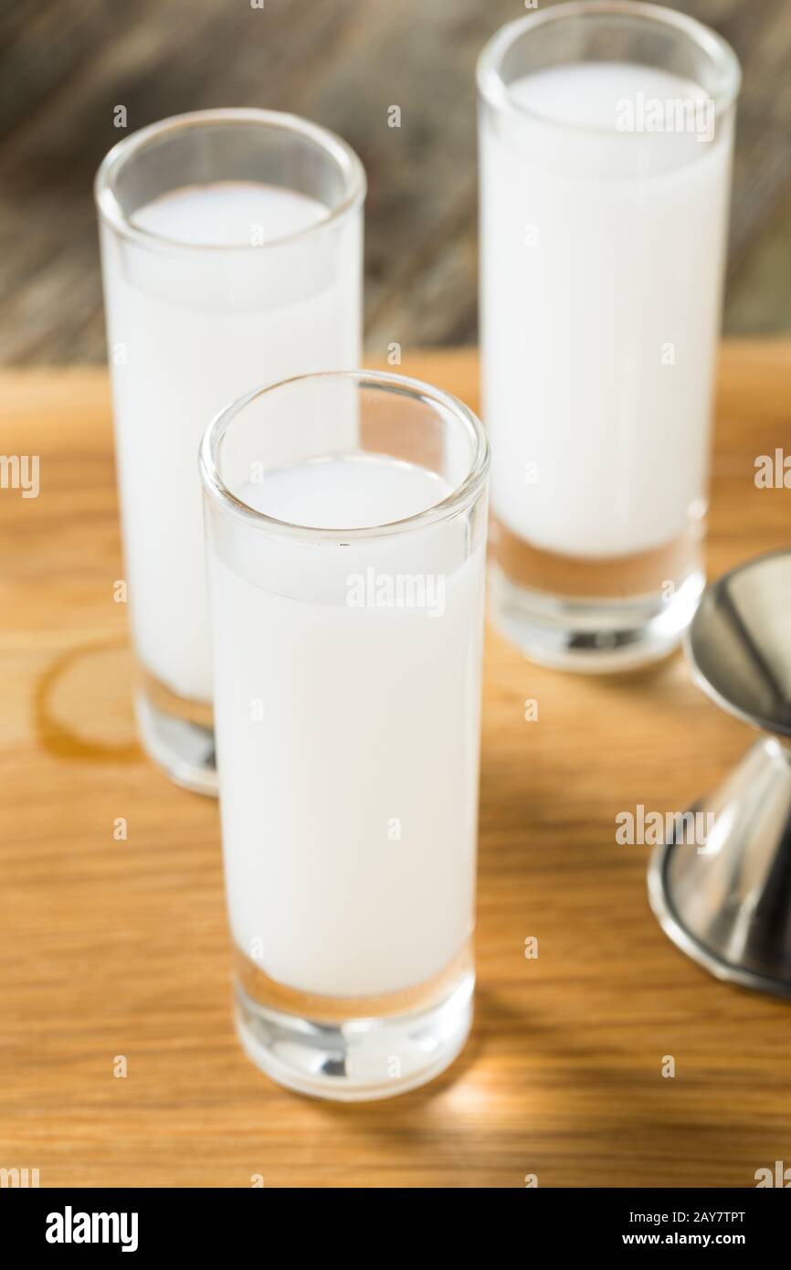 Refreshing Greek Anise Raki Drink with Water Stock Photo Alamy