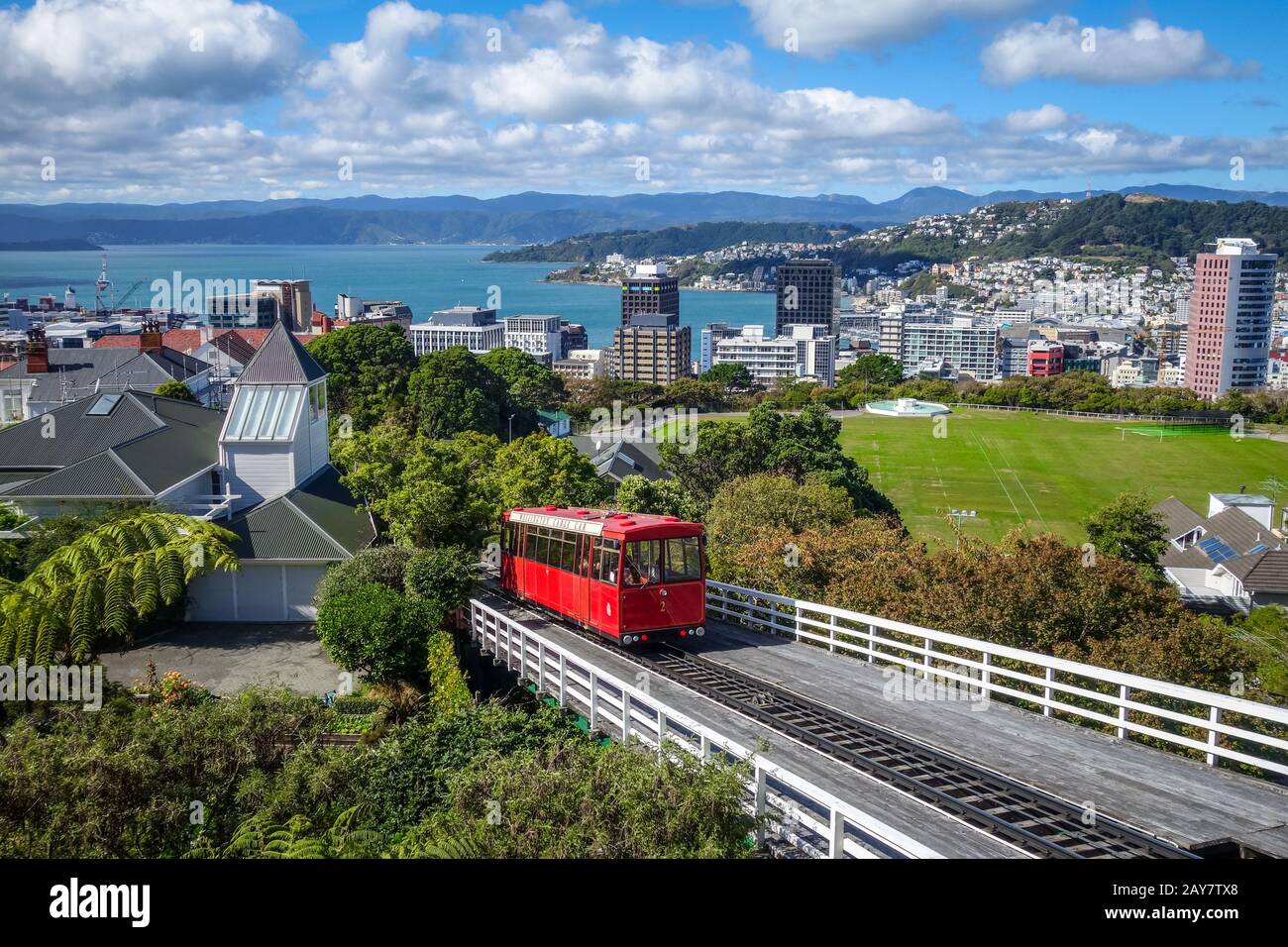 Wellington city cable car, New Zealand Stock Photo